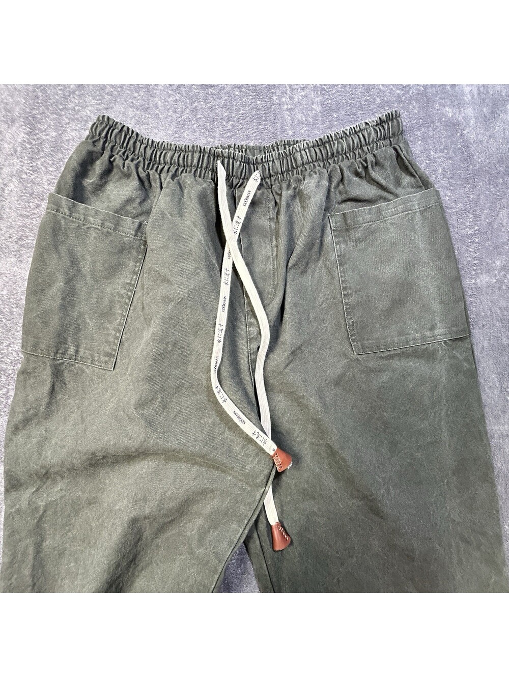 Kidoriman Pokku Pants 2.0 Men’s 3XL Green Cotton Baggy Japanese Streetwear